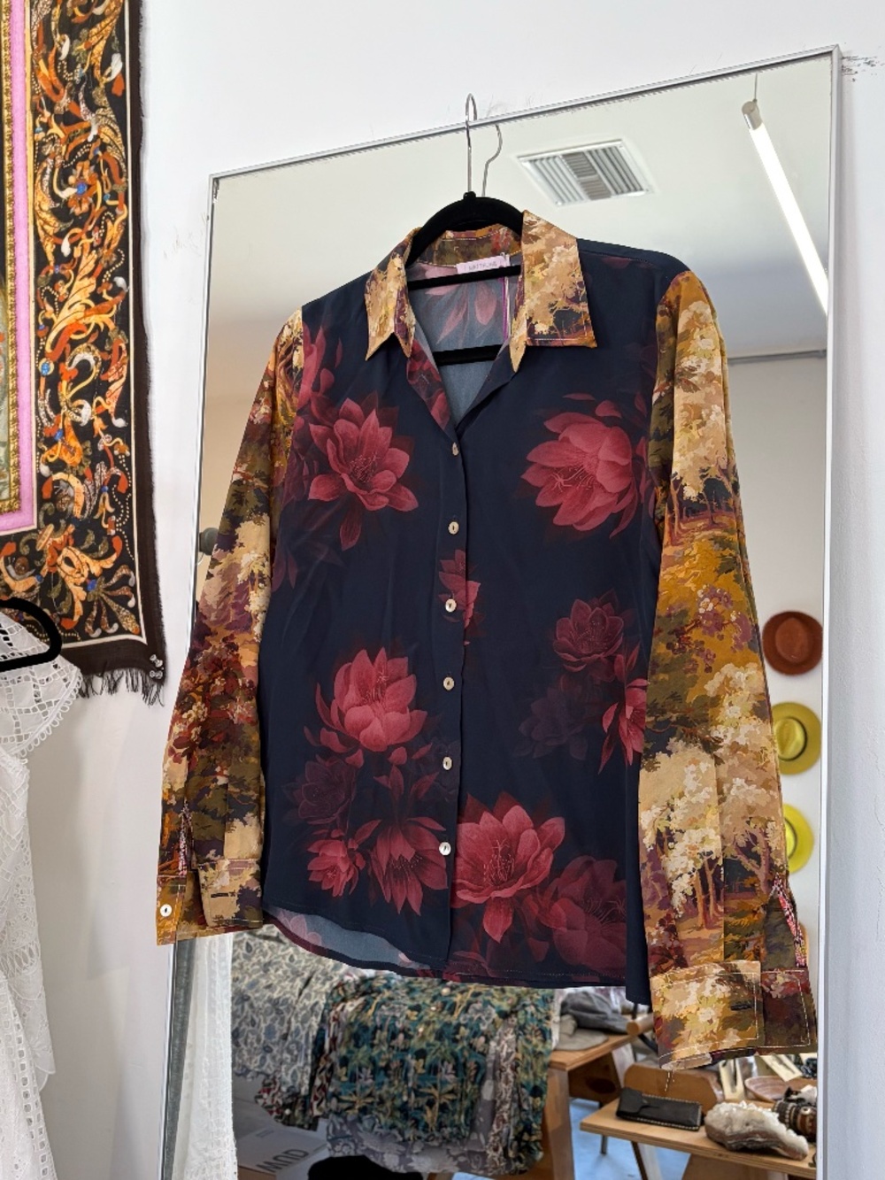 Miki Thumb Silk Floral Shirt